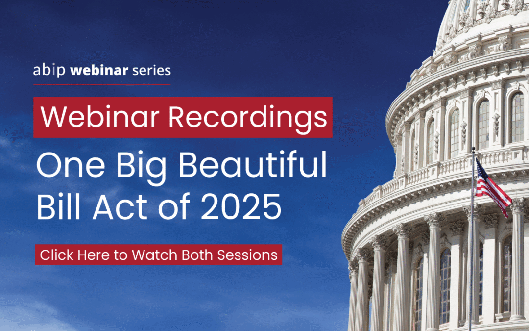 One Big Beautiful Bill Act Webinar Recordings
